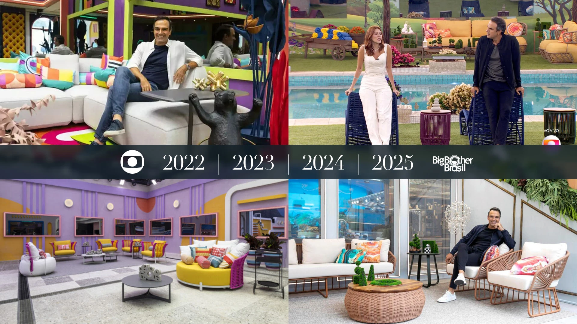 Móveis Modalle em diferentes edições do Big Brother Brasil, reforçando a presença nacional da marca.